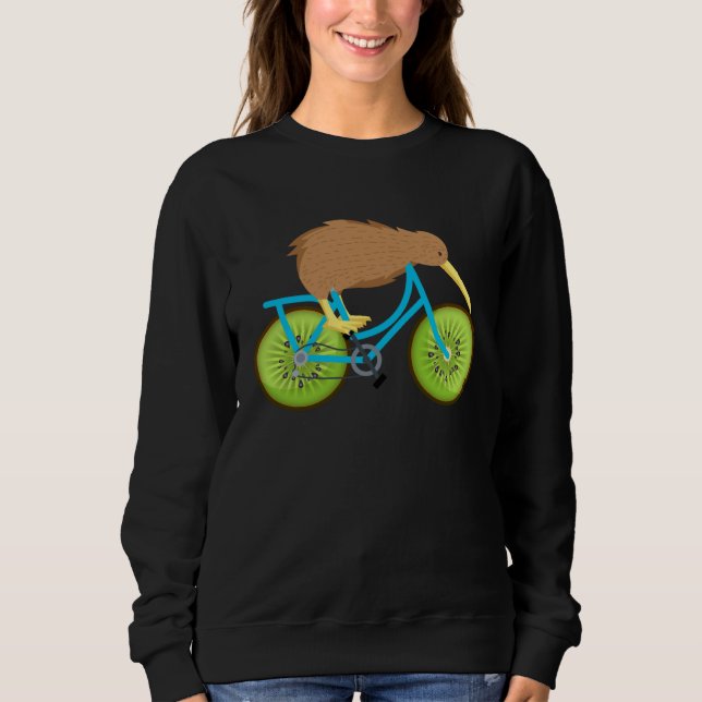 Cute Kiwi On Bicycle Kiwi Cycling Team Biking Cycl T Shirt (Framsida)