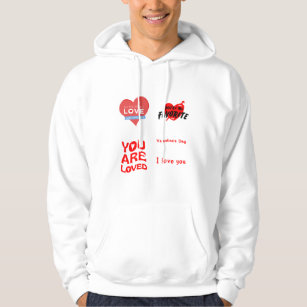 Cute-klistermärken för kärlek för valentines day hoodie