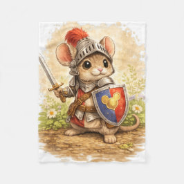 Cute Knight Mouse Blanket – Kawaii Animal Fleecefilt