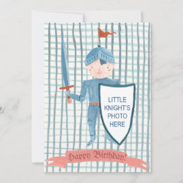 Cute Knight personlig Photo Birthday Julkort