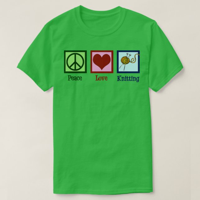 Cute Knitting Rosa T Shirt (Design framsida)