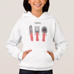Cute knivar-gaffel och tecknad av skedkalvar t shirt