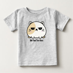 Cute Knubbig Arg Mochi Cat Personlig Text T Shirt