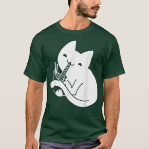 Cute Knubbig Cat Eating Ramen Noodles Cat Ramen Lo T Shirt
