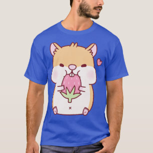 Cute Knubbig Hamster Munching på jordgubbar T Shirt