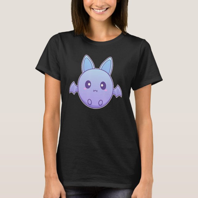 Cute Knubbig Pastel Goth Fladdermus T Shirt (Framsida)