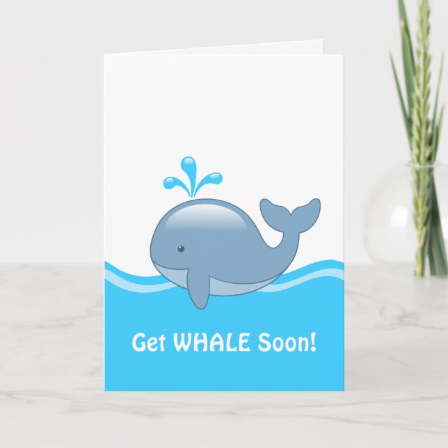 Cute Knubbig Whale - Hämta WHALE snart tom Kort (Framsida)
