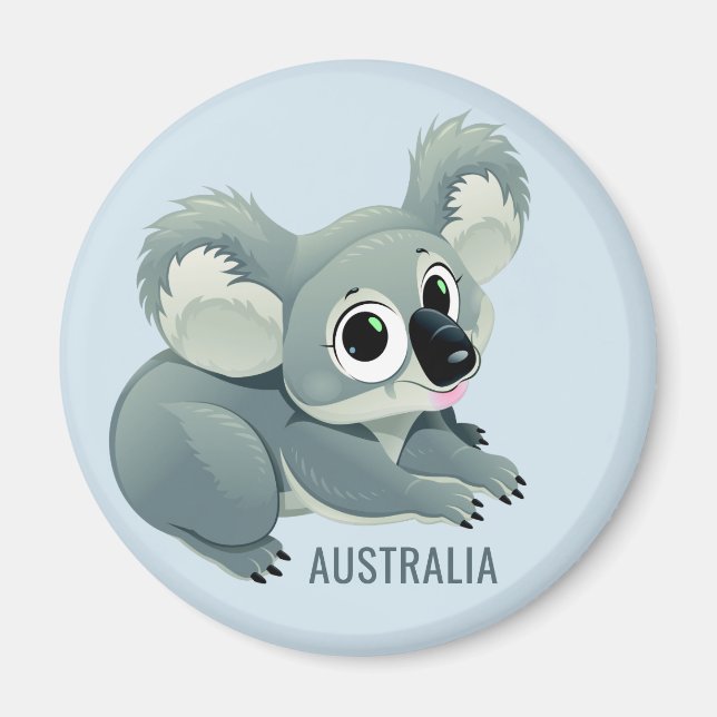 Cute Koala anpassningsbar text magnet (Framsidan)