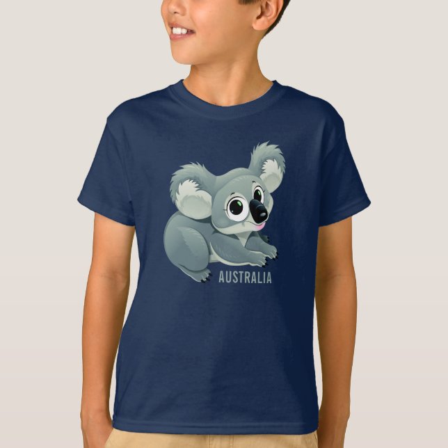 Cute Koala anpassningsbar text shirts & jacka T-shirt (Framsida)