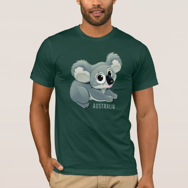 Cute Koala anpassningsbar text shirts & jacka Tee (Framsida)