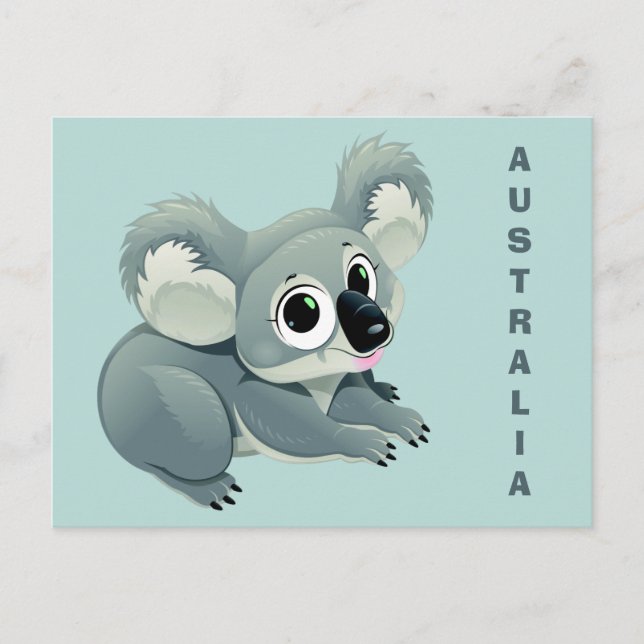 Cute Koala anpassningsbar-vykort Vykort (Framsida)