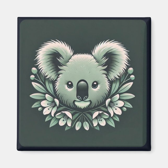 Cute koala ansikte magnet (Framsidan)