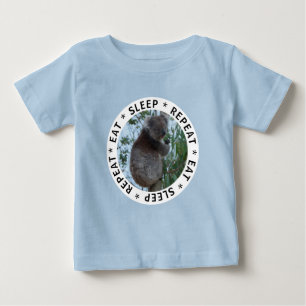 Cute Koala Australia Eat Sover Baby blue T Shirt