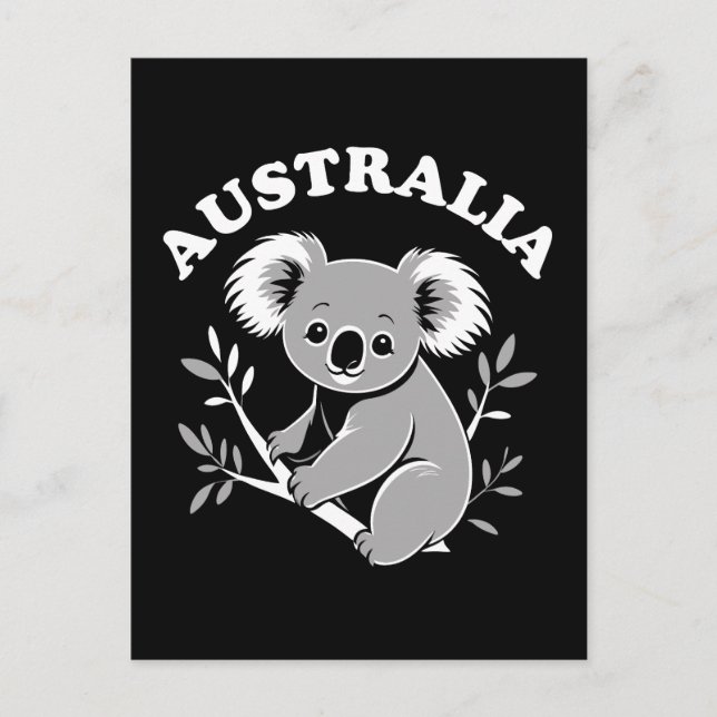 Cute Koala - Australien Vykort (Framsida)