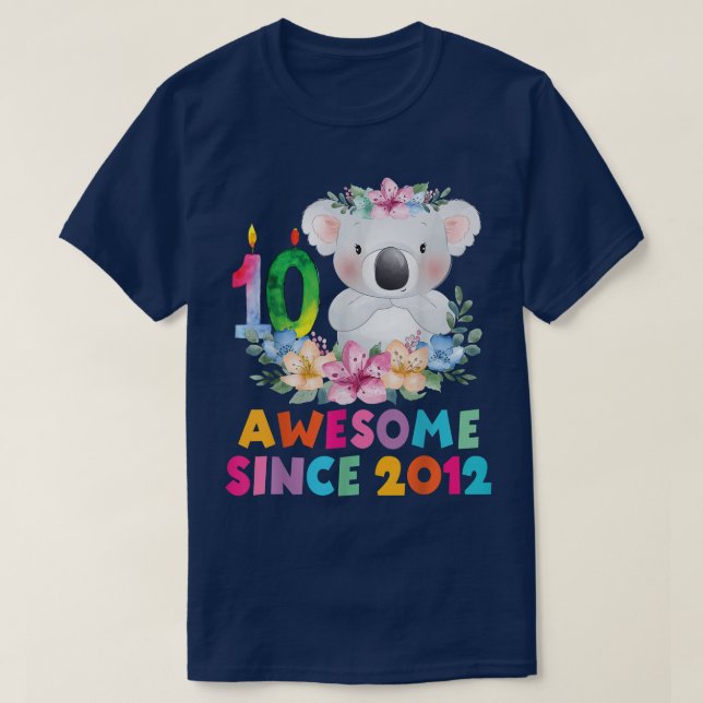 Cute koala bear 10 years birthday outfit for boys  t shirt (Design framsida)