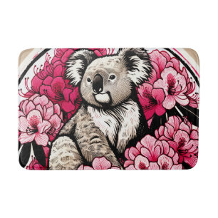 Cute Koala Bear Artwork Roligt Koalas art Badrumsmatta