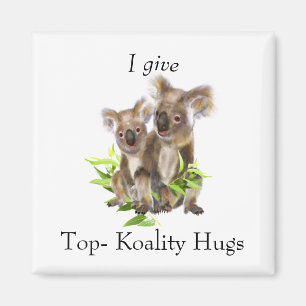 Cute Koala Bear Australian I ge Koality Hugs Magnet
