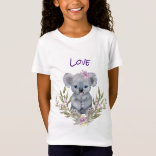 Cute Koala Bear Blommigt T Shirt