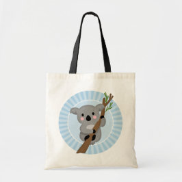 Cute Koala Bear - Blue Grått Tygkasse