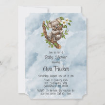 Cute Koala Bear Blue Pamen Shower