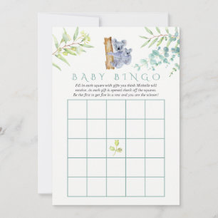 Cute Koala Bear Eucalyptus Lövs Baby Bingo
