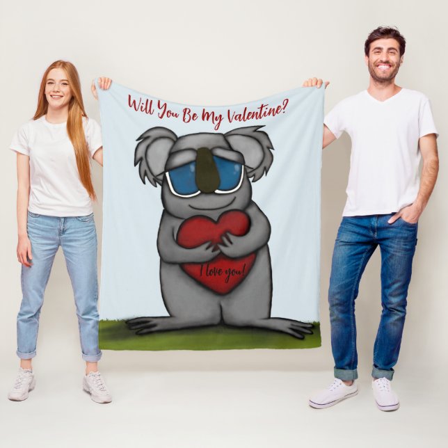 Cute Koala Bear Fleecefilt (På plats)