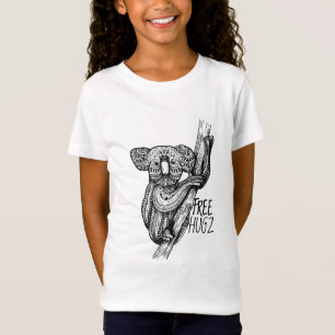 Cute KOALA Bear Free Hugz Hugs Mandala Doodle Art T Shirt