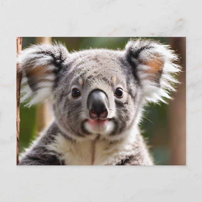 Cute Koala Bear Helg Vykort (Framsida)