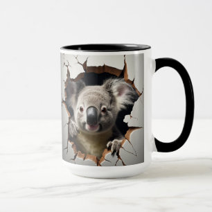 Cute koala Bear i sprucken Mugg