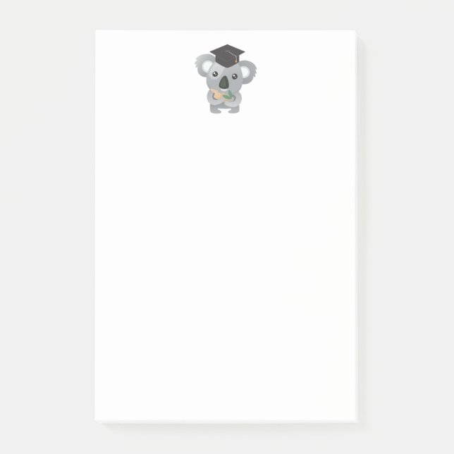 Cute Koala Bear i Studentmössa Post-it Block (Framsida)