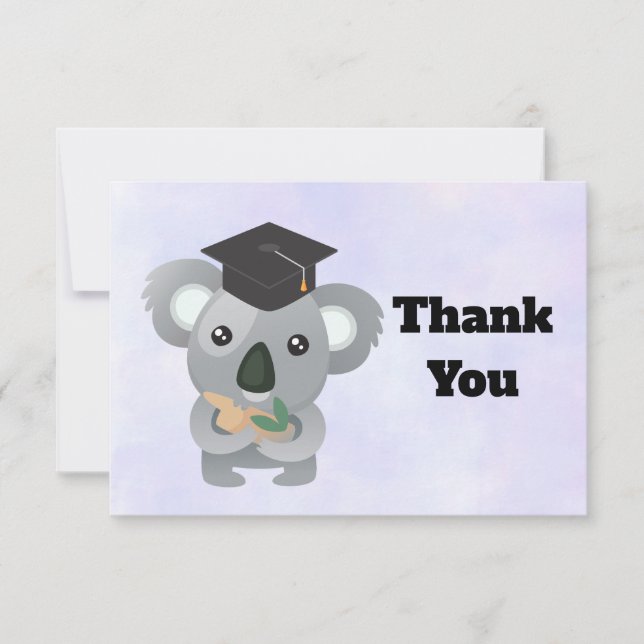 Cute Koala Bear i Studentmössa Tack (Framsida)