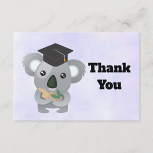 Cute Koala Bear i Studentmössa Tack Kort