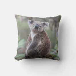 Cute Koala Bear i Träd Animal Dekorativ kudde