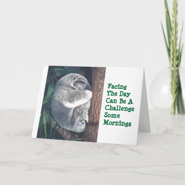 CUTE KOALA BEAR I TRÄD/HUMOR/VÄNSKAP-KORT KORT (Framsida)