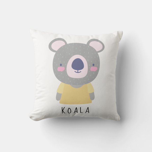 Cute Koala Bear Illustration - Anpassade Kudde (Framsida)