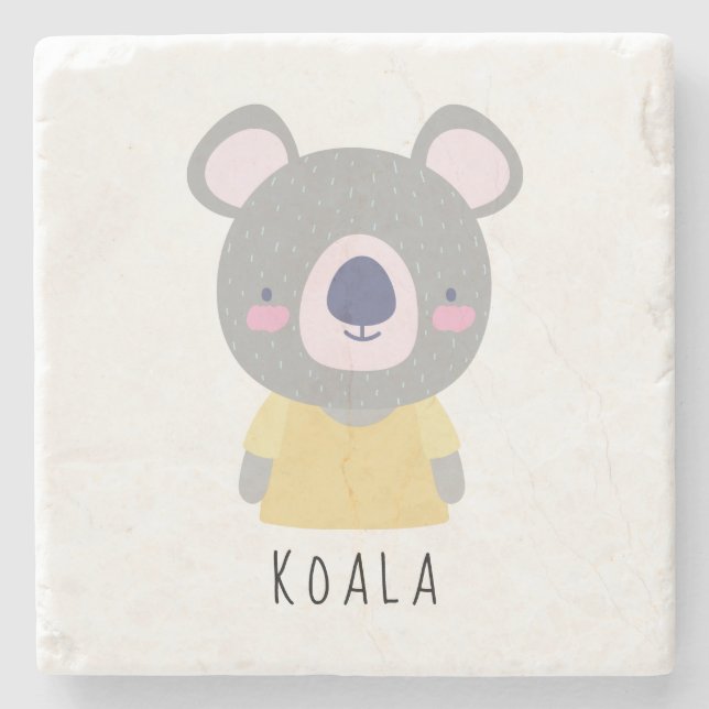 Cute Koala Bear Illustration - Anpassade Stenunderlägg (Framsidan)