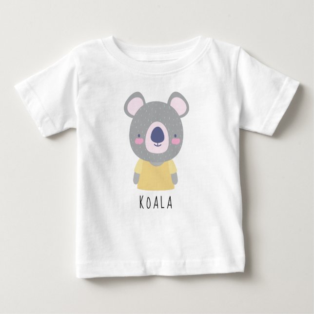 Cute Koala Bear Illustration - Anpassade T Shirt (Framsida)