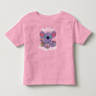 Cute Koala Bear Koalified Birthday Girl Rosa T Shirt