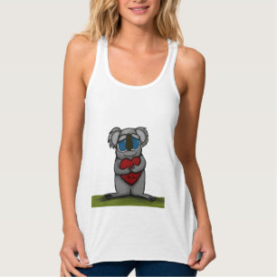 Cute Koala Bear Linne Med Racerback