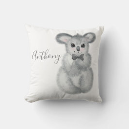 Cute Koala Bear Namn Blommigt Modern Simple Throw  Kudde