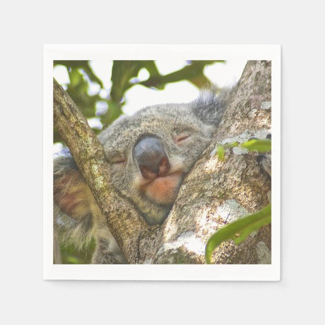 Cute Koala Bear Napkins Pappersservett (Framsidan)