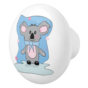 Cute Koala Bear Nursery Room Ceramic Drag Knopp