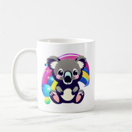 Cute Koala Bear och Rainbow Personlig Kaffemugg