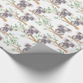 Cute Koala Bear på Träd Gren Presentpapper