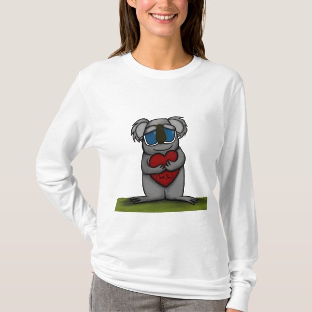 Cute Koala Bear T Shirt (Framsida)