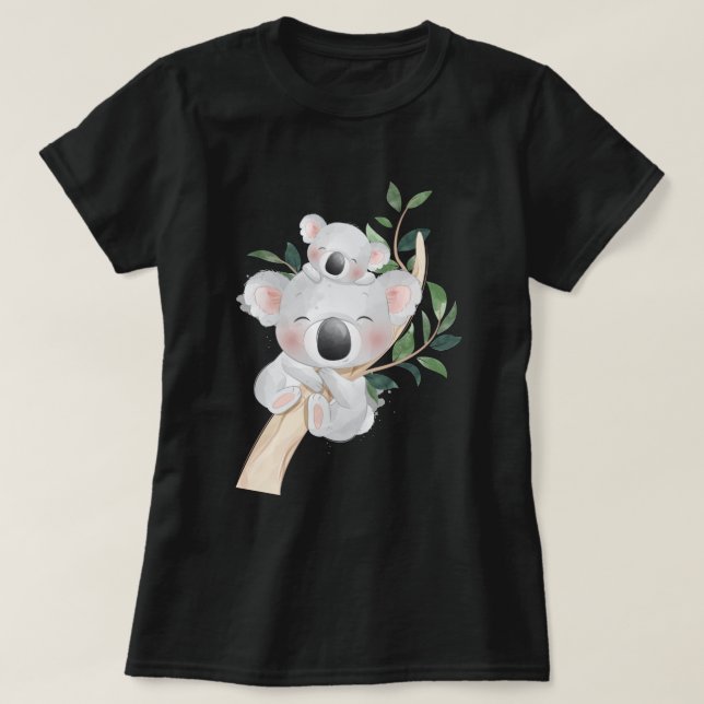 Cute Koala Bear  T Shirt (Design framsida)