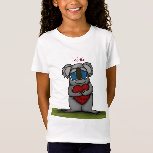 Cute Koala Bear T Shirt (Framsida)