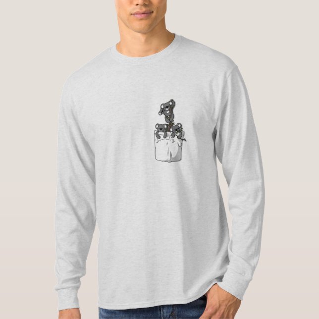 Cute Koala Bears i fickan T Shirt (Framsida)
