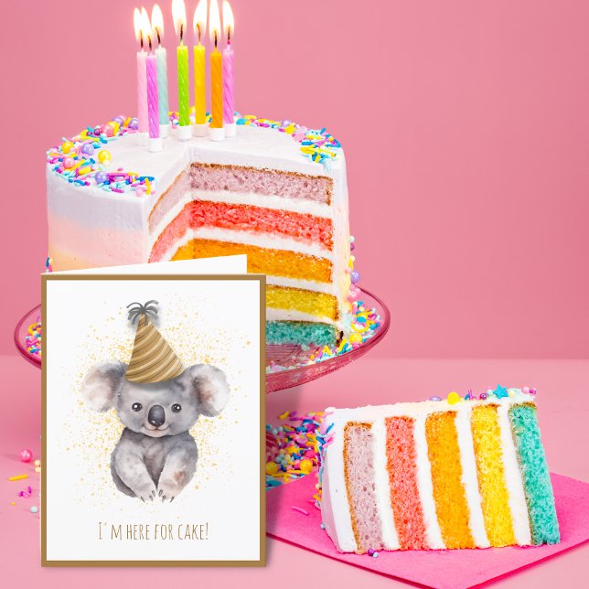 Cute Koala Birthday Card Tack Kort (Skapare uppladdad)
