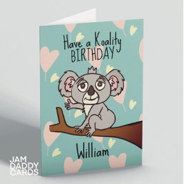 Cute Koala Birthday Kort